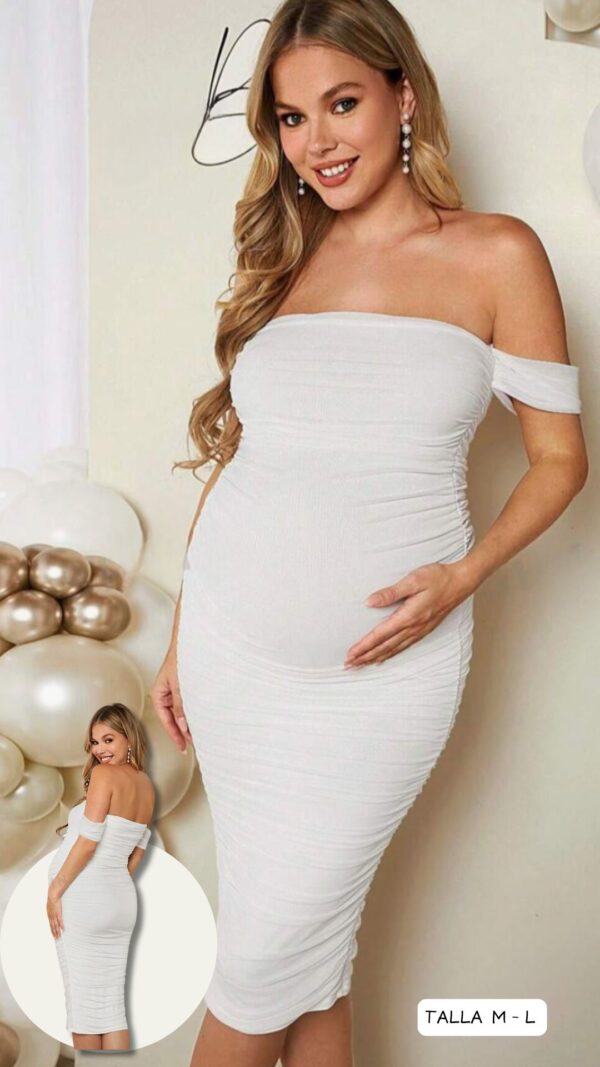 VESTIDO TULL - BLANCO