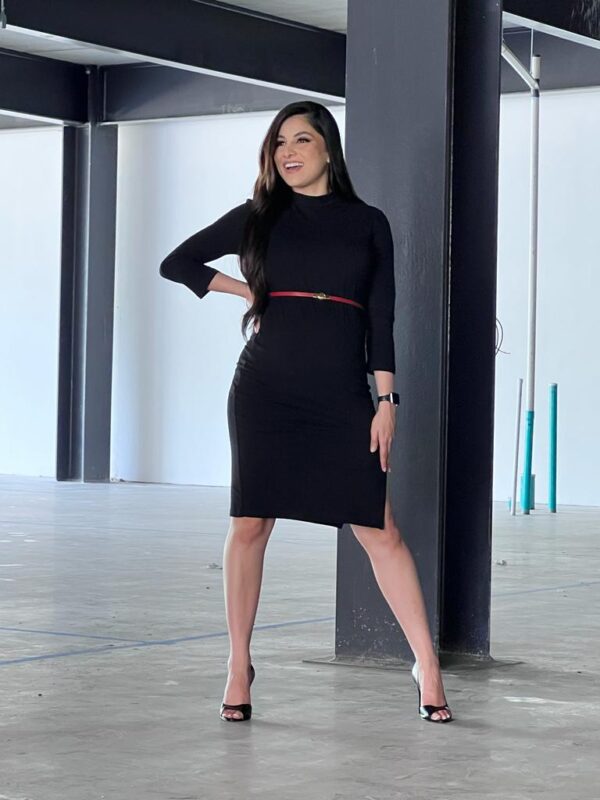 VESTIDO BÁSICO - HIGH NECK NEGRO