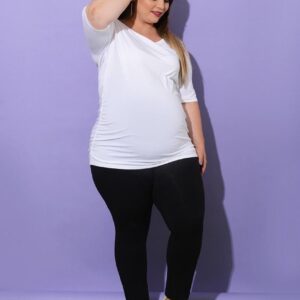 BLUSA BÁSICA - PLUS MANGA CORTA