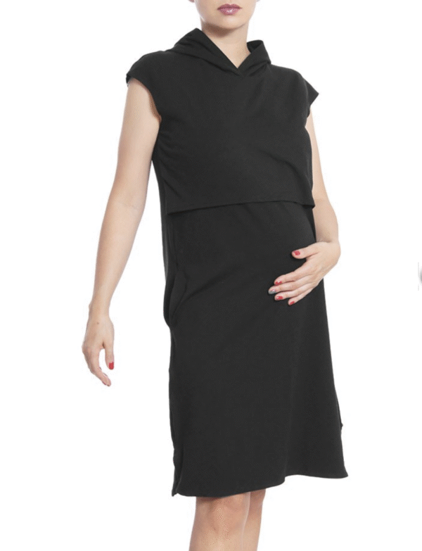 VESTIDO HOODY  - NEGRO - Imagen 2
