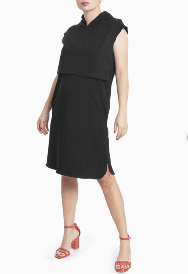 VESTIDO HOODY  - NEGRO