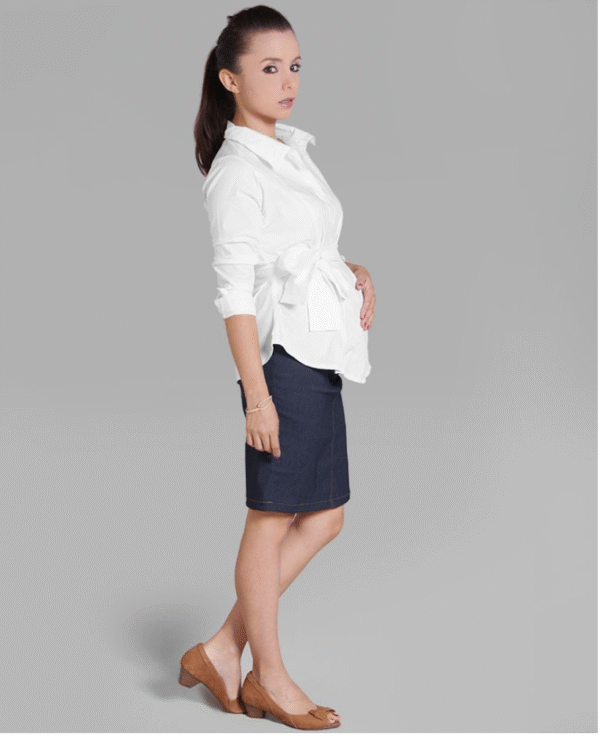 FALDA DE EMBARAZO DENIM - BLUE NIGHT - Imagen 2